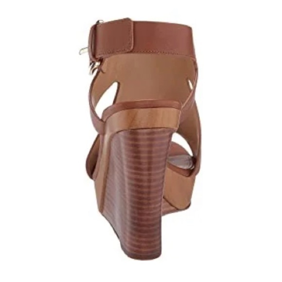 MICHAEL Kors Josephine Leather Peep Toe Wedges - Picture 5 of 13